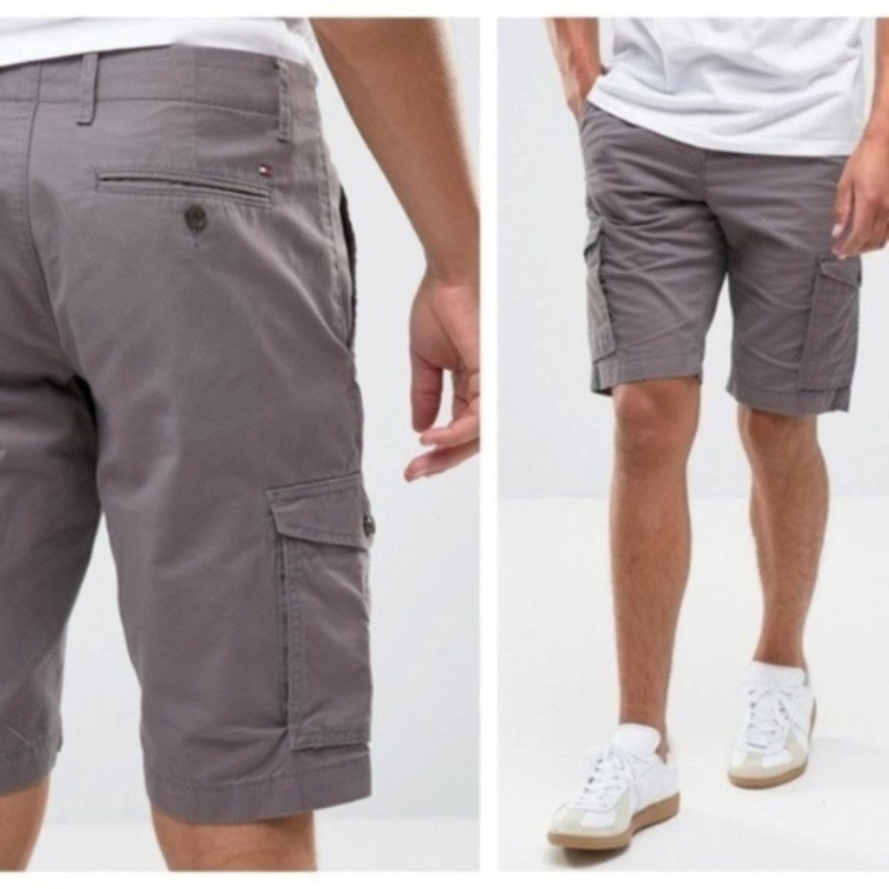 TOMMY HILFIGER Helios Cargo Shorts Khaki Gray 32
